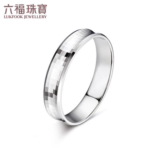 Lukfook Jewelry Platinum 950 Car Flower Simple Platinum Ring Couple Ring Men's and Women's Single Price L04TBPR0009 No. 14-3.56g (including labor cost 271 yuan) women's style