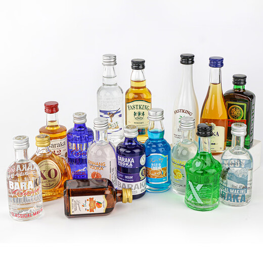 Fast.King Convenience Store Bartending Weinversion Weinset Stall Großhandel Volles Set Cocktails Brandy Vodka Whisky Blueberry Flair Gin + Yuanqi Forest + Auxiliary Inhaltsstoffe