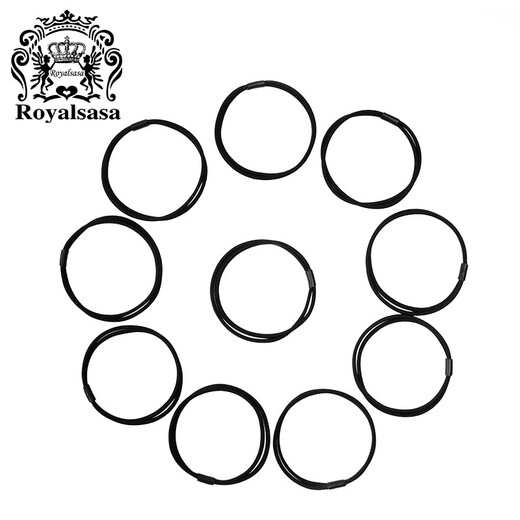 Royal sasa royal salsa 10 pack high elastic simple headband rubber band hair tie women's hair tie hair rope headwear