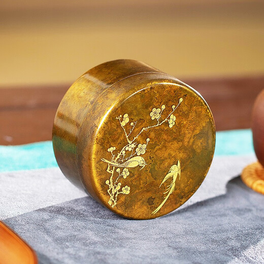 Zhu Bingren, bronce, personalización de regalos, caja de almacenamiento de joyas sonrientes, personalización gratuita del grabado del logotipo