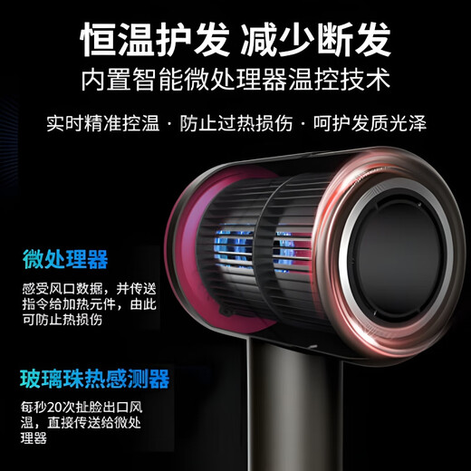 Qingyang Dyson high-speed hair dryer home portable negative ion hair care for strong wind dormitories for students silent quick-drying hair care high-speed hair dryer constant temperature holiday gift service/three-year warranty/no orders