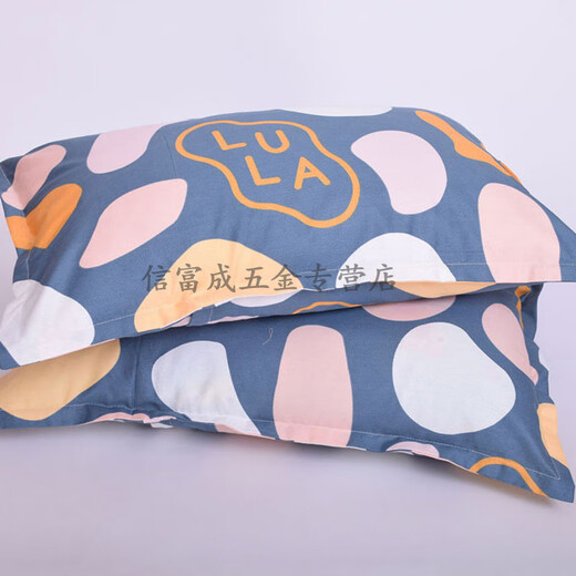 依潋眸纯棉枕套一对装40x60儿童小号30×50大号50x80cm学生宿舍枕头套子 白色金 枕芯套一对 40cmX60cm