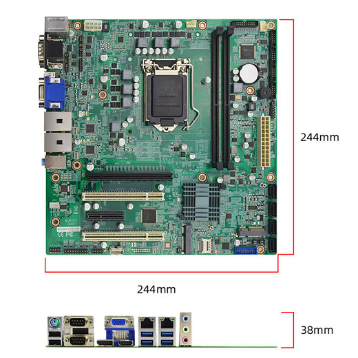 eip控汇 EAMB-1591工业主板H310芯片支持8代9代处理器工控机主板服务器主板 1591-01/2*COM（后IO）/4*插针