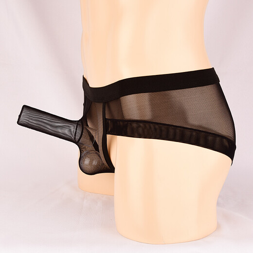 Confidential delivery sexy underwear men's thong men's underwear sexy fully transparent T pants passion red