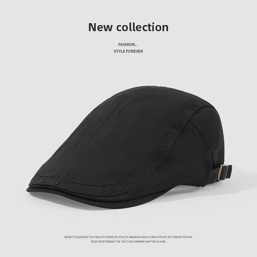 CHICORA British style painter hat fashion newsboy hat women summer new forward cap peaked cap versatile simple retro casual 239 forward hat-beige one size (55-58cm)