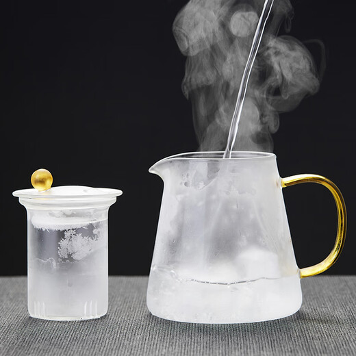 Mesni thickened glass teapot heat-resistant glass tea maker home with filter kung fu tea set