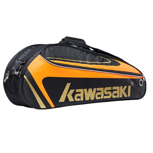 Kawasaki KAWASAKI badminton bag shoulder bag tennis bag men and women independent shoe bag badminton racket bag 8327 orange
