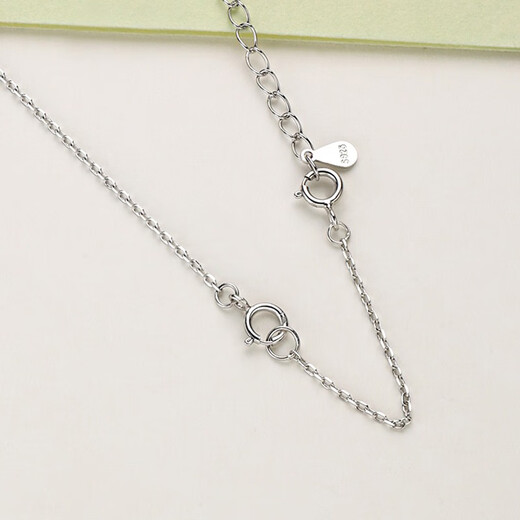 Minamiuri 925 silver necklace extension chain bracelet extension chain diy tassel chain jewelry accessories cross tail chain O-shaped chain 925 silver versatile extension chain - silver about 10cm
