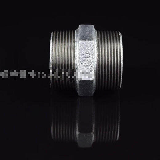 Galvanized hexagonal outer wire to wire inner joint double-ended threaded straight-through Malleable steel galvanized pipe fittings wire connection fire water heating construction support national standard DN40 (1.5 inches) gas
