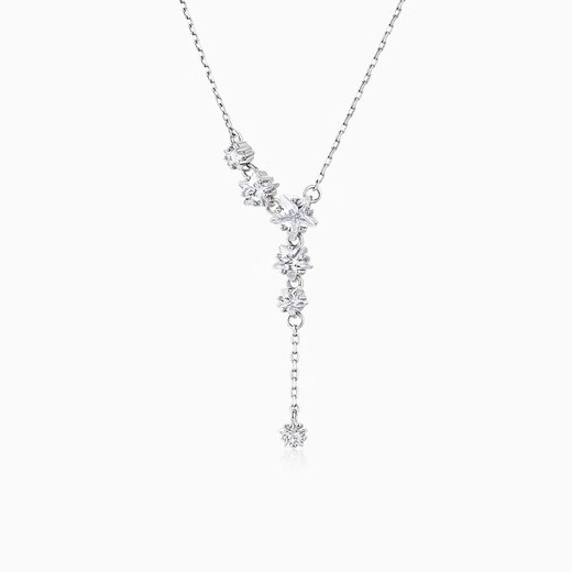 Crystal star 925 silver necklace women's birthday gift for girlfriend tassel clavicle chain high-end pendant best friend