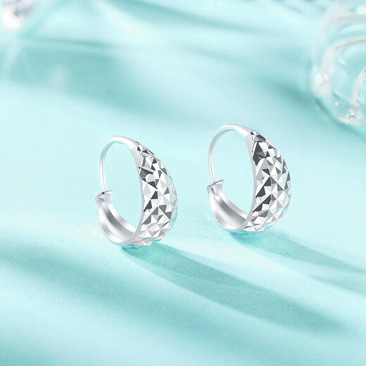 Liuguifu Jewelry Platinum Earrings Women's PT950 Earrings Shattered Ice Dawn Earrings Birthday Gift 1.65g Can write greeting cards + engraving