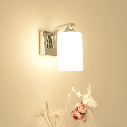 Yaotian Bedside Lamp Bedroom Home Wall Lamp Wall Mounted Stair Master Bedroom Aisle Modern Simple Creative LED Lamp 6001 Silver White Light