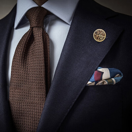 Kaflink stainless steel Changle Weiyang brooch high-end lapel pin button collar button collar corner button men's suit clothing accessories hollow badge gold hollow 1 piece