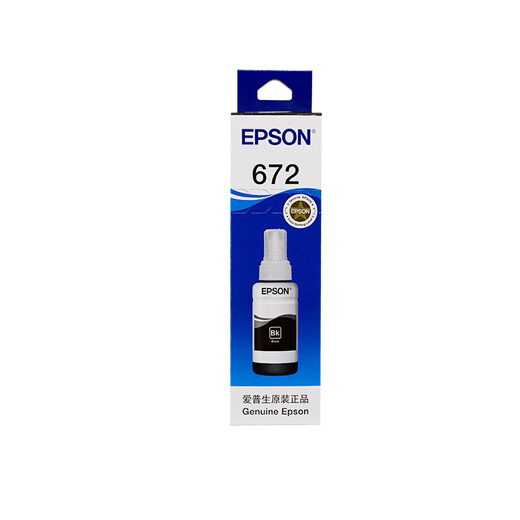 爱普生（EPSON）672原装墨盒墨水(适用:L101/L211/L313/L363/L351/L565/L455/L130/L310/L360/L380/L1300)T6721黑色染料墨水