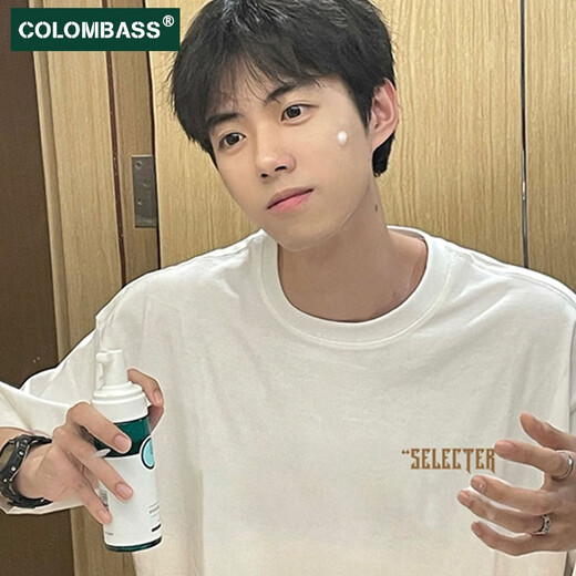 Colombass T-shirt à manches courtes en coton pur pour hommes en été japonais mode décontracté étudiant à demi-manche T-shirt blanc L / 175 (recommandé 125-145jin [Jin est égal à 0,5 kg]))