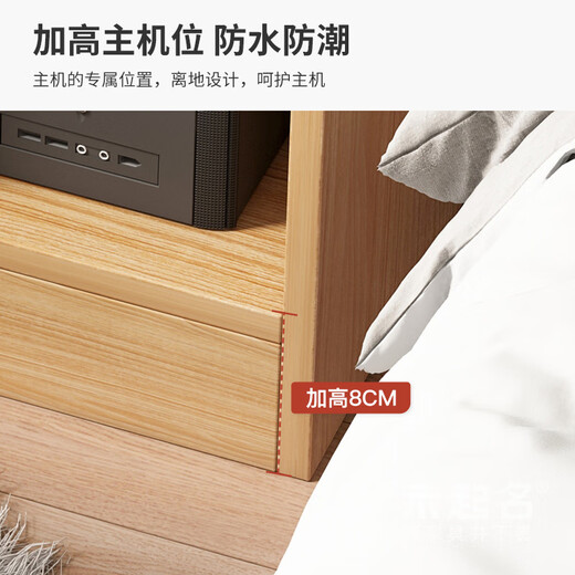 60/70/80宽电脑台式桌卧室型书桌桌子窄型1592A款带抽屉暖白色60 B款带抽屉橡胶木色70桌