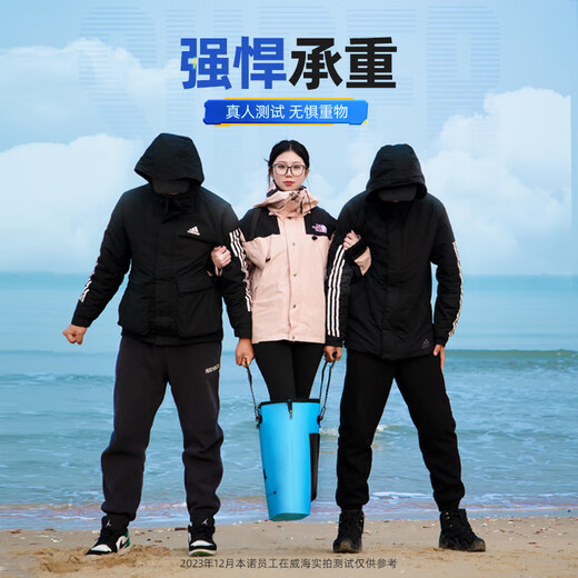 Benno Fish Protective Bag Handbag Fish Live Fish Bag Fishing Thickened Waterproof Multifunctional Fisherman Bucket Portable Fishing Gear Storage Bag Third Generation Large Cyan 15cm Width + Zipper + Side Pocket No Specifications