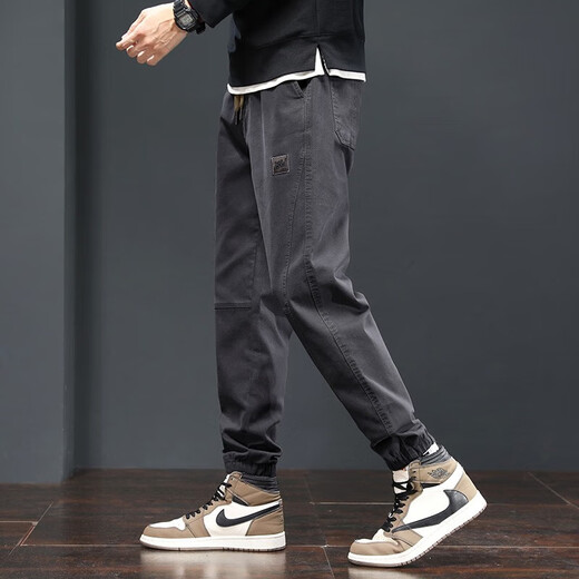 Charluoel Pantalon décontracté Pantalon de style Spring and Automne Pantalons masculins Pantalon Harem Pantalon Sports Pantalon Men de Nine Point Men's Tide Long Pantal