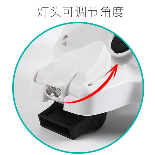
SunFire (SunFire) high-powered glasses USB charging magnifier with LED lights for elderly people to read books with high-definition 30 engraving USB headset 9882B1