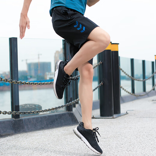 Fandeke Sommereis Seiden Schnelltrockne Shorts Herren-Outdoor-Training Running Fitness atmungsaktiv losen große Sporthosen dünne HT-B1349 Sporthose schwarz l