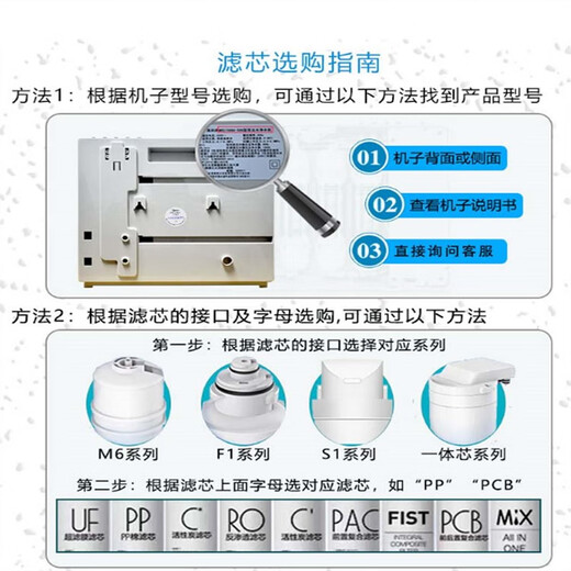Purificateur d'eau MIDEA F1 Câble filtrant MRO203-4 / 202A-4 / 1592-4 / MRU1591-50G / 1691D PP + C1 + C2 MIDEA OFFICITE