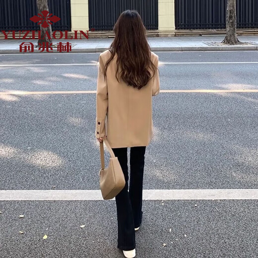 Yu Zhaolin Small Suit Women's 2022 Autumn and Winter Pure Lust Style Suit Jacket Women's Spring New Korean Style Street Top Black (Spot Priority) M Recommended 100-110 Jin Jin is equal to about 0.5 kg)