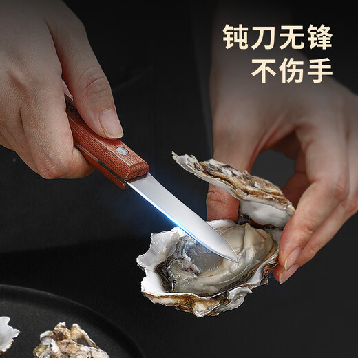 美厨（MAXCOOK）开蚝刀 304不锈钢生蚝刀子开蚝刀具 加厚牡蛎扇贝壳刀撬蚌耗器开 开耗刀MCGC4872