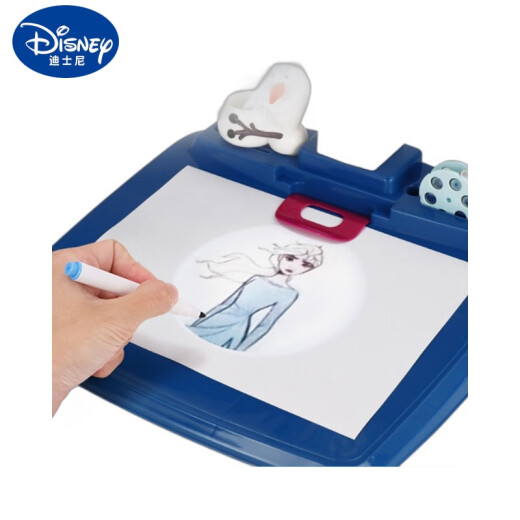 Disney Proyector para niños de la mesa de dibujo multifuncional de Disney Juguetes de jardín de infantes congelados Boys and Girls Educación temprana Caja de regalo DS679 Dibujo de dibujo + Diapositiva de proyección (6 piezas