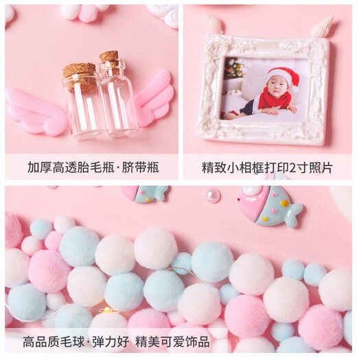 Taoshang Baby Full Moon Commemorative Hand and Foot Print Mud Newborn Baby Hand and Foot Mud Mud 100th Birthday Photo Frame 12-inch European Green Frame-Snake Baby Model