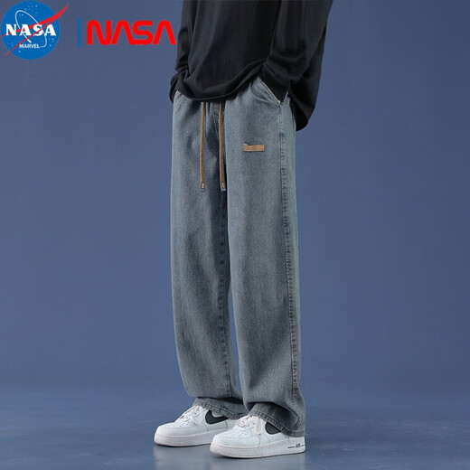 NASA Marvel Jeans American Bread Jeans Men's Spring and Summer Fino suelto hetero de moda