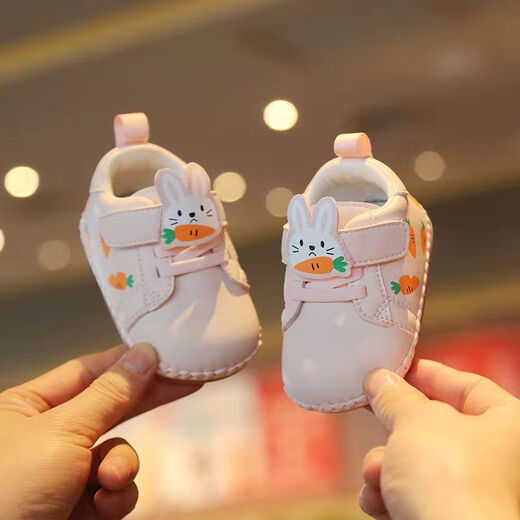 贝好萌MERRIER SWEETIE婴儿学步鞋6-12个月秋冬季0-1岁半男6-12个月软底防滑学步鞋婴儿 213 白色 内长12.5cm(建议12个月左右)