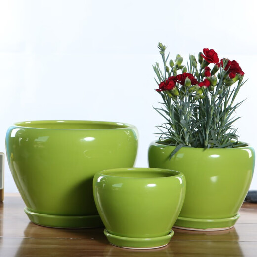 
Yue'e flower pot split with tray, very simple indoor, desktop, home-use green ivy thickened flower pot, 1098 large size
