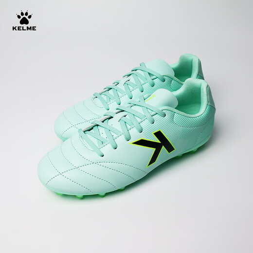 KELME football shoes men's MG short spike game training shoes students non-slip wear-resistant youth football shoes light green 42