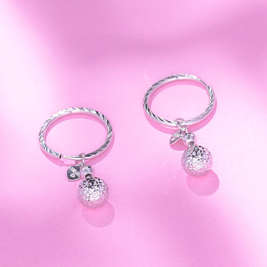 Yuan Shengfu's new PT950 high-quality earring ball platinum earrings fashionable platinum earrings earrings earrings 2.21 grams