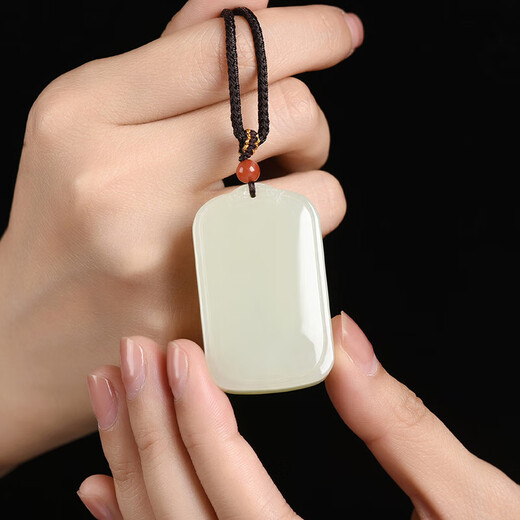 Phoenix Jewelry Hetian Jade Ping An Wu Shi brand pendant for men and women natural jade necklace jade brand jade pendant birthday gift