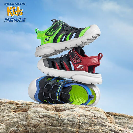 SKECHERS SUMANDES DE SUMERA Niños Sandalias de botas informales Avancables Agradables Velcro Caza infantil 406511l