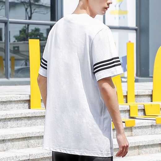 Adidas New Clover Herren T-Shirt Summer Sportswear Modetrend entspannter lässiger, bequemer atmungsaktives FM3894 bequem und locker XL