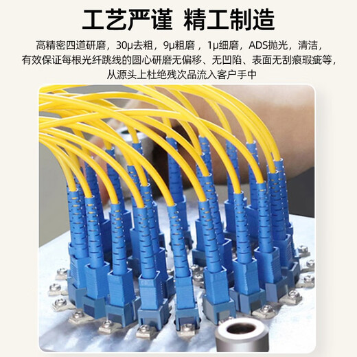 
Youpuguang National standard telecommunications-grade fiber optic jumper LC to LC-FC-SC-ST tail fiber single mode single core indoor soft fiber cable Square to round machine room optical brazing wire Single mode single core LC-FC 30 meters