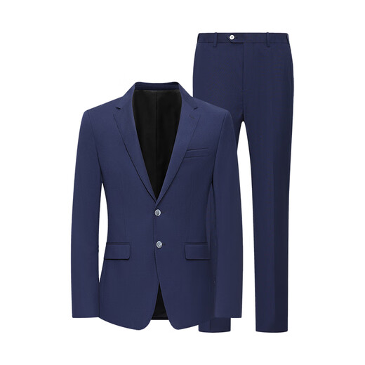Xiahu Shijia Autumn and Winter New Style Sheep Wool Suit Business Casual Suit Suit X039 Blue Black 52 C (Height 180-189, Weight 170-179 Jin Jin equals 0.5 kg)