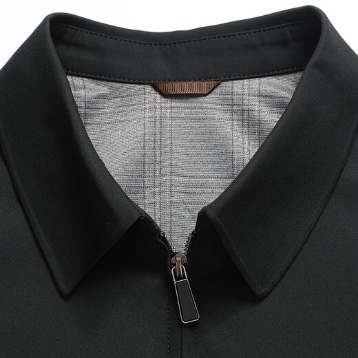 Fat Brother Plus Size Men's Executive Jacket Plus Size Middle-aged Autumn Jacket Business Casual Lapel Fat Guy Top Black 6XL (240Jin Jin is equal to about 0.5kg)