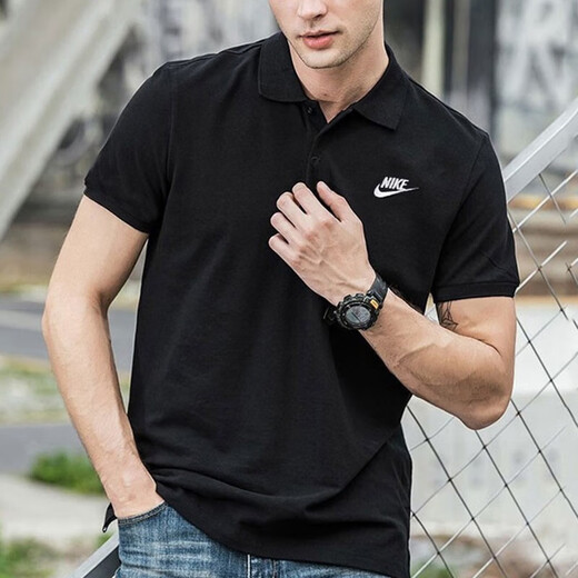Nike (Nike) Sportanzug Herrenkleidung 2025 Neues Business Casual Tennis Training Polo-Shirt kurzärmelige T-Shirt Straight Hosen FN3895-010+HQ4423-010 m