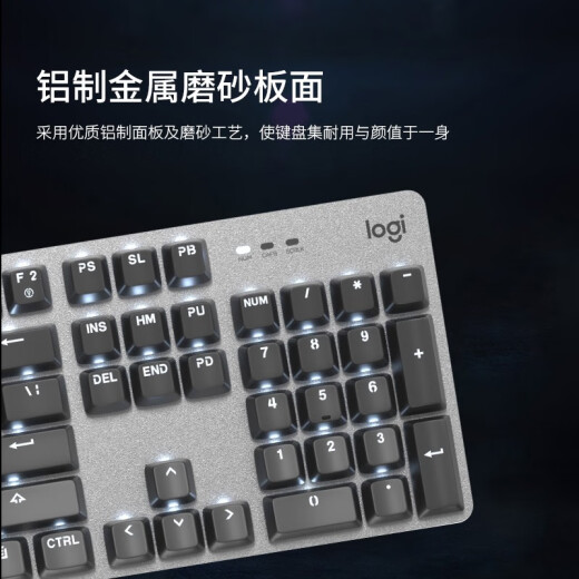 罗技（Logitech）K845机械键盘 有线键盘 游戏办公键盘电竞 青茶红轴键盘电脑笔记本背光DIY键帽 全尺寸104键 全尺寸 TTC红轴 104键 白光