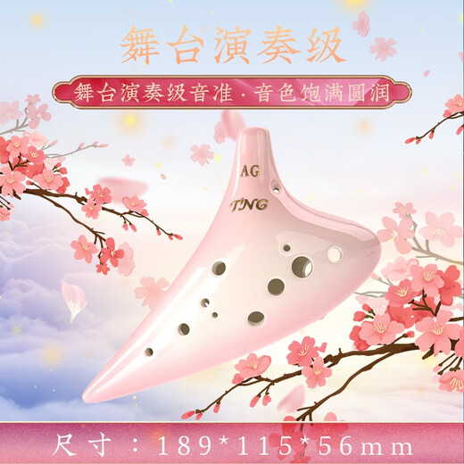 晗畅TNG陶笛12孔AC银河款陶笛专业演奏级十二孔中音初学者学生乐器 全 AC调 三管中音银河蓝