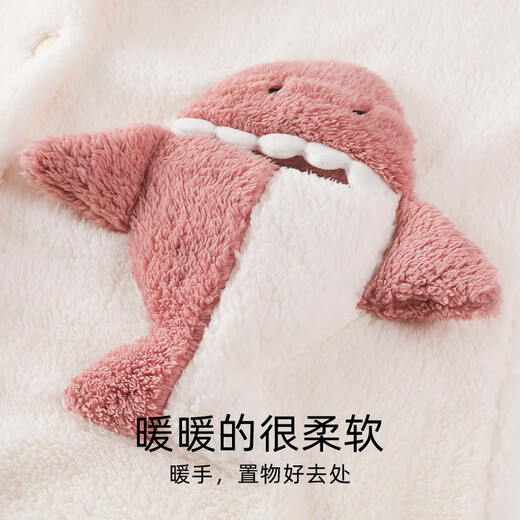 Langsha couple pyjamas automne et hiver corail velours et velours épaissis hommes et femmes mignonnes caricatures longues de nuit