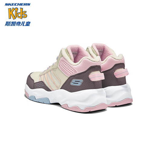 Skechers Children's Velvet Boots (Leap Series) Autumn and Winter Velvet Casual Boys' Anti-Slip Cotton Shoes 303499L Girls/Natural Color/Multi Color/NMLT 38