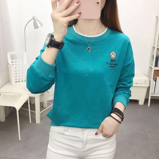 
Ran Yilan base shirt spring and autumn style for women can wear 2024 new spring top for women Korean loose large size long-sleeved T-shirt for women 6187 apricot color M - recommended 85-100Jin [Jin equals 0.5 kg]