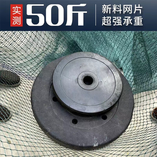 Fish grid 1-finger 2-finger 3-finger 4-finger fishing net fishing net fish pond pulling net scraping fish net trawling net clear pond partition net 2-finger mesh 12 strands 4 meters high 50 meters long unfolded height is 3 meters