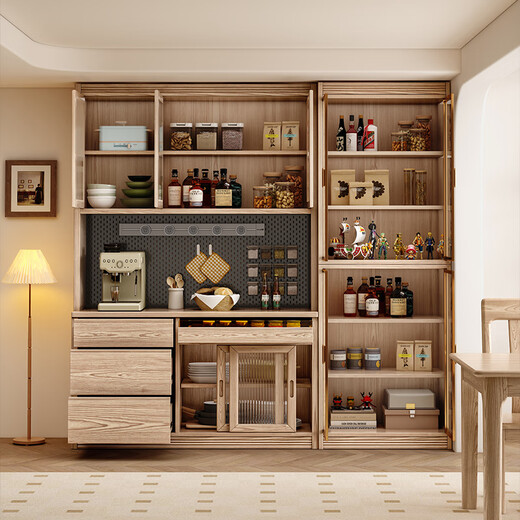 Big Leaf and Maple Counter Cabinet Shop Wooden Wooden Cabinet Cabinet Light Luxury Cabinet Cabinet Cabinet Cabinet Cabinet Cabinet Storage 1.6-meter three-door Border Cabinet