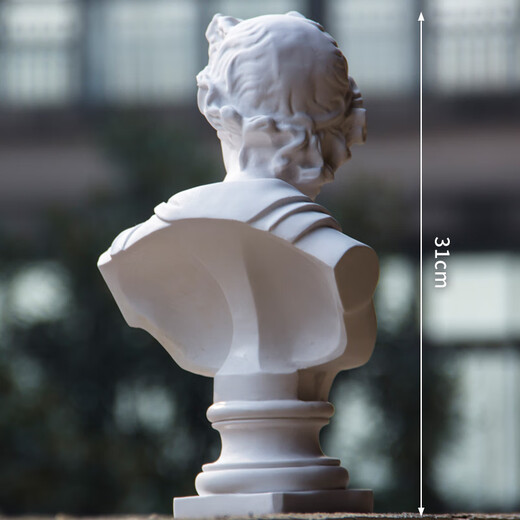 ZSTO resin Apollo plaster statue ornaments large sketch plaster head 31cm character plaster model sculpture