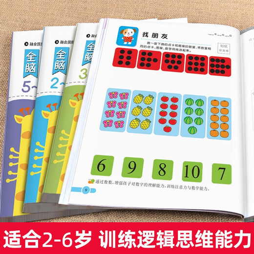 幼儿园推荐 全脑思维逻辑训练书 2–3一4-5-6两三四岁宝宝儿童益智书籍 大班中班小班专注力智力开发迷宫连线数学启蒙早教认知绘本 【2-3岁】全脑思维逻辑训练680题